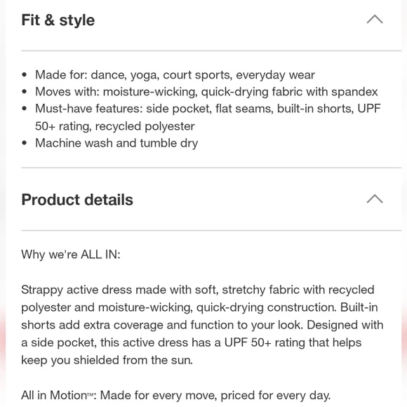 All In Motion Athletic Dresses - Picture 4 of 7